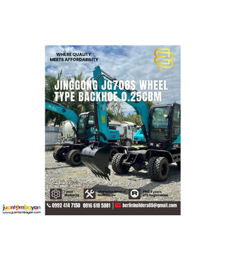 JG708S Jinggong Excavator 0.25 cubic wheel type