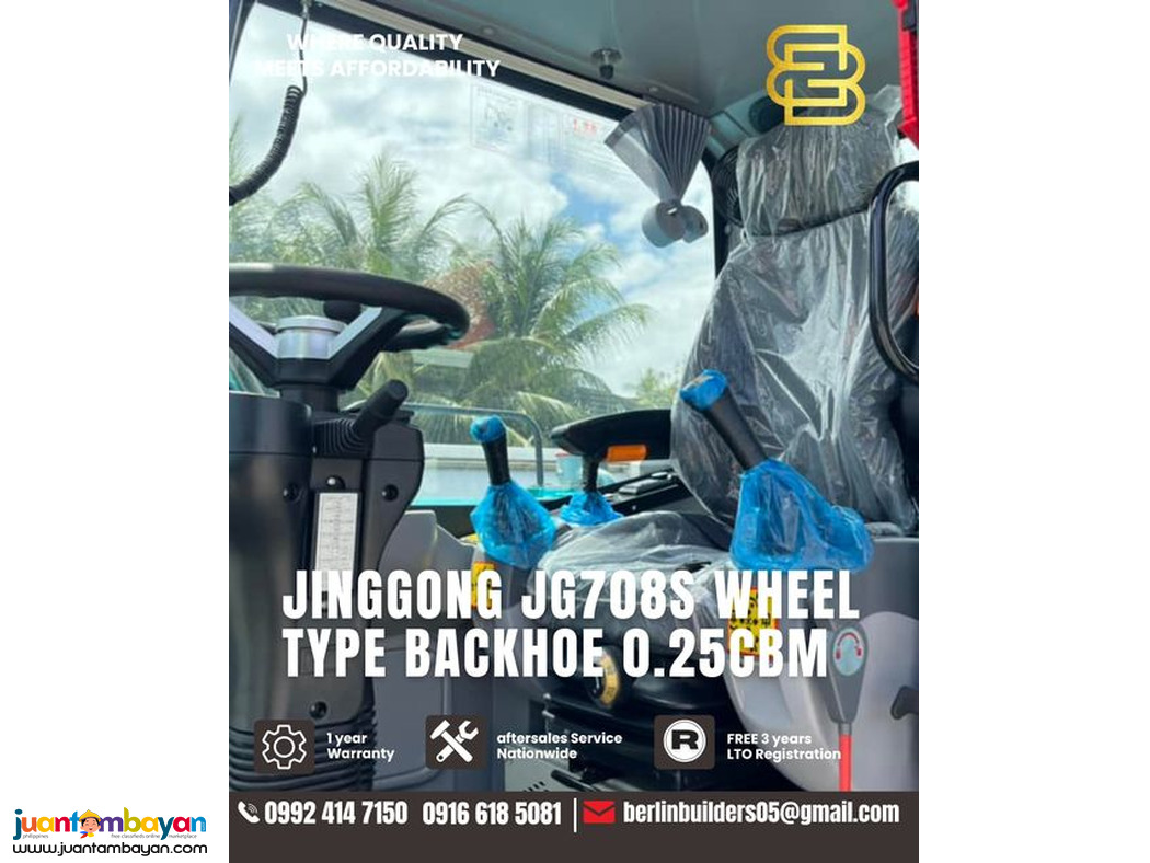 JG708S Jinggong Excavator 0.25 cubic wheel type