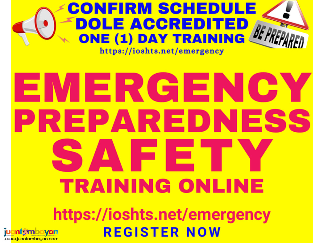Online Emergency Preparedness Safety Training DOLE Accredited Training