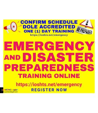 Emergency Preparedness Safety Training DOLE Accredited Training Online