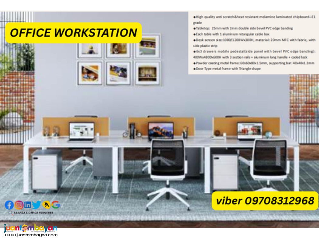 OFFICE TABLE WORKSTATION WITH SCREEN PANEL
