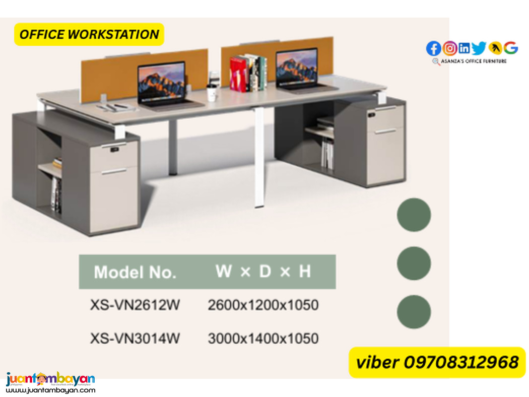OFFICE TABLE WORKSTATION WITH SCREEN PANEL