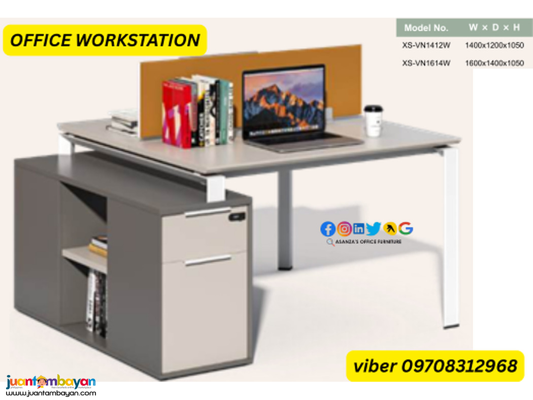 OFFICE TABLE WORKSTATION WITH SCREEN PANEL