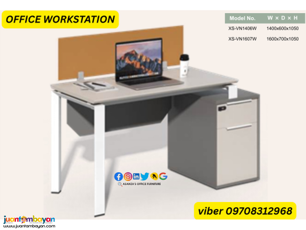 OFFICE TABLE WORKSTATION WITH SCREEN PANEL
