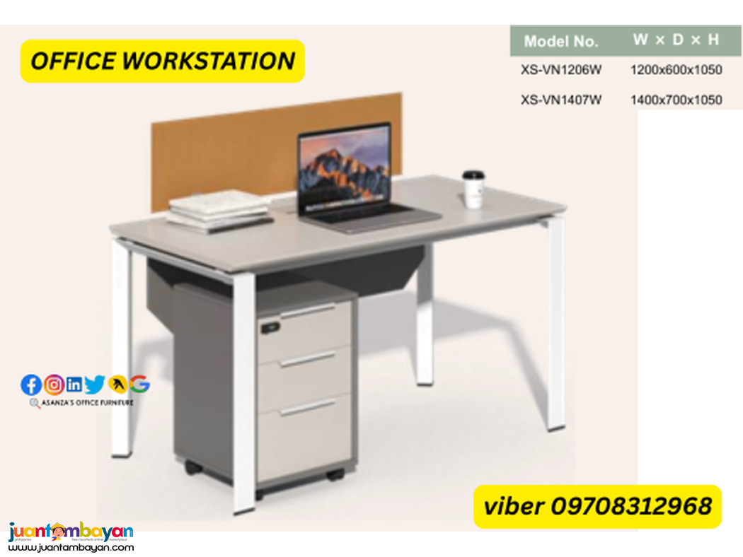 OFFICE TABLE WORKSTATION WITH SCREEN PANEL