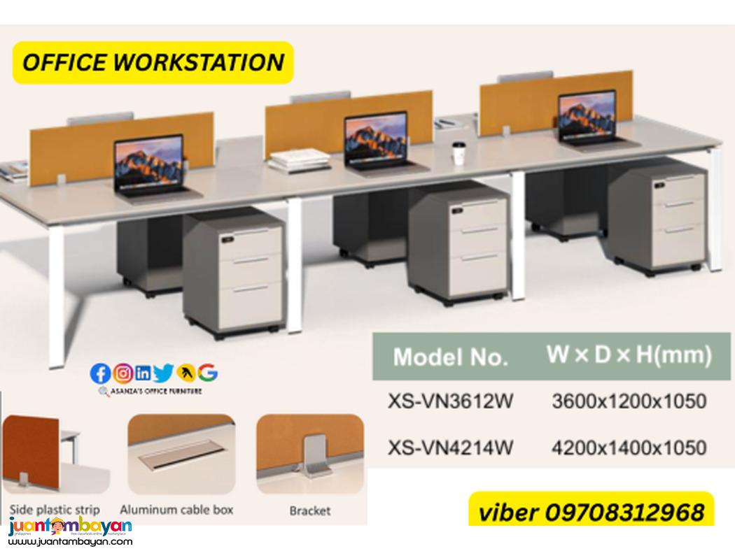 OFFICE TABLE WORKSTATION WITH SCREEN PANEL