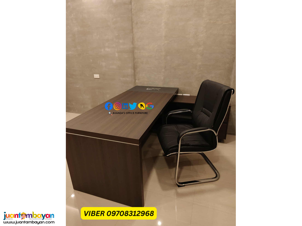 L TYPE EXECUTIVE TABLE WITH VISITOR CHAIR