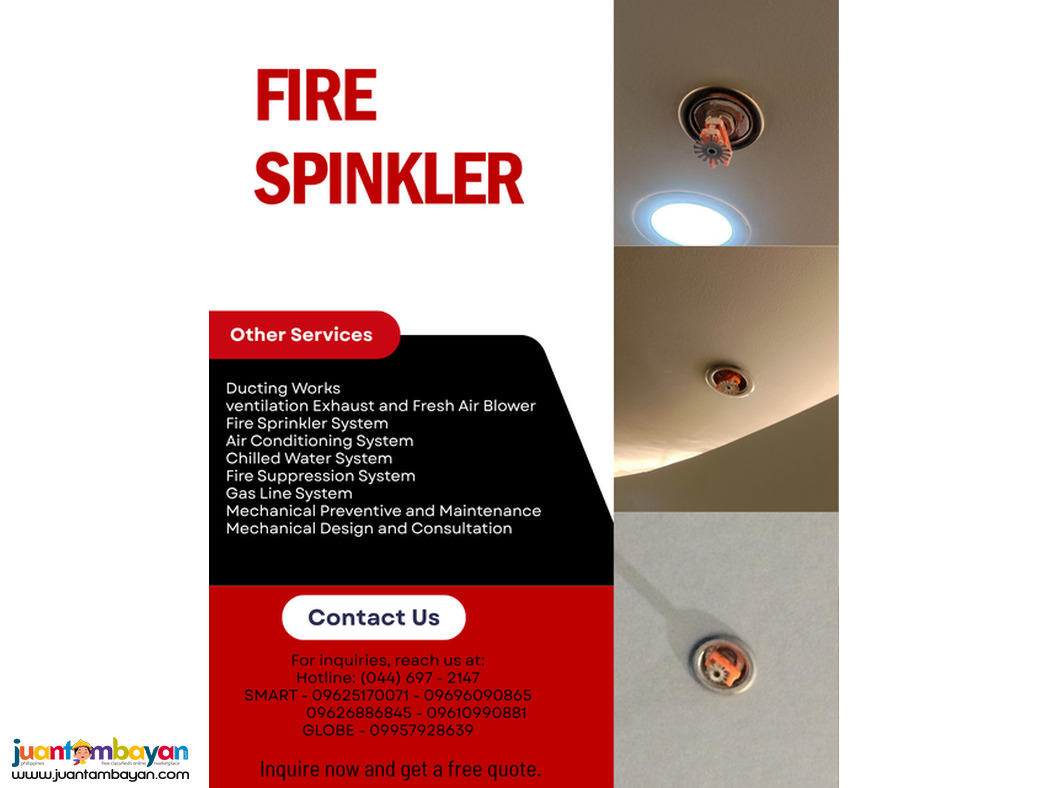 fIRE SPRINKLER ++++ supply and installation 