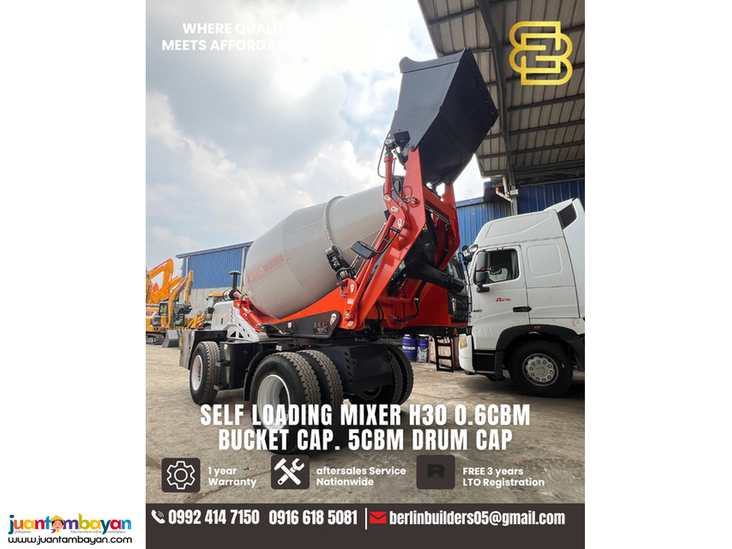 self loading mixer powerquip h30 brand new for sale