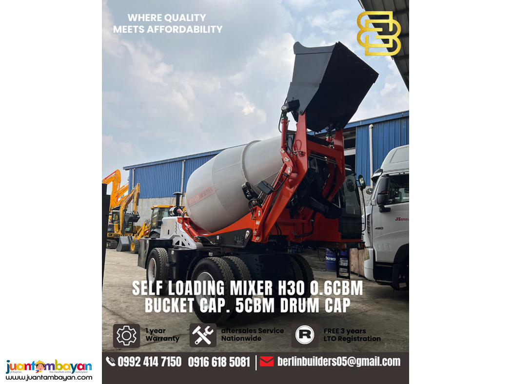 self loading mixer powerquip h30 brand new for sale