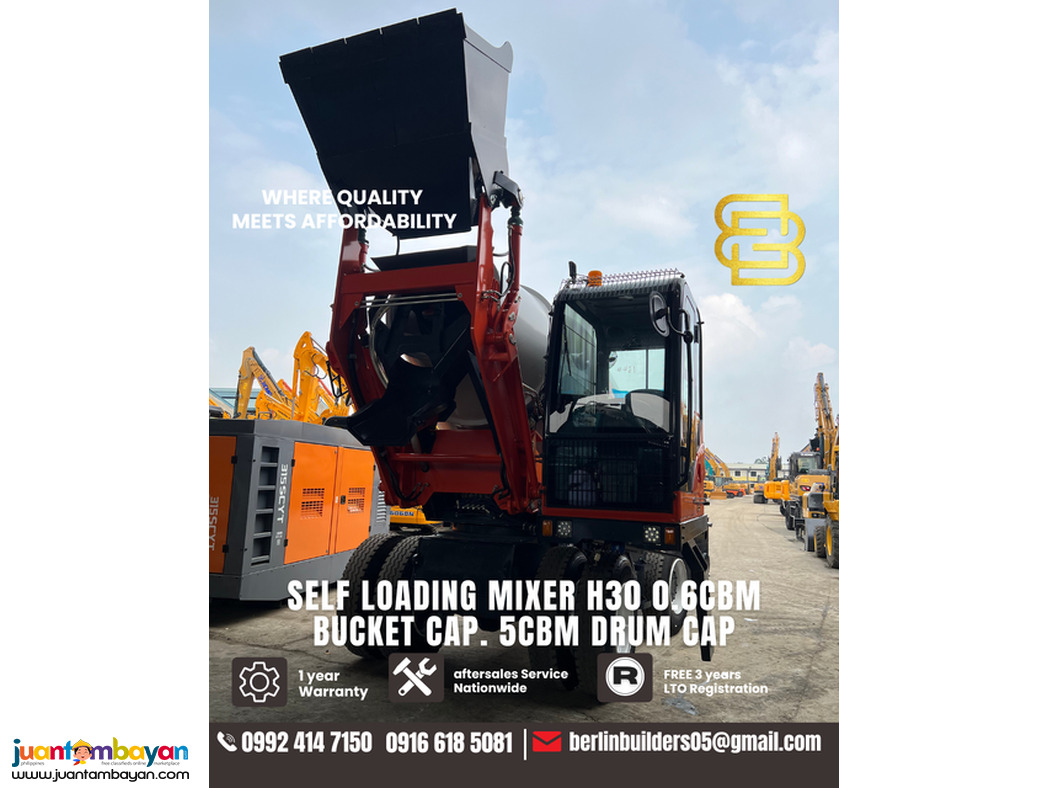 self loading mixer powerquip h30 brand new for sale