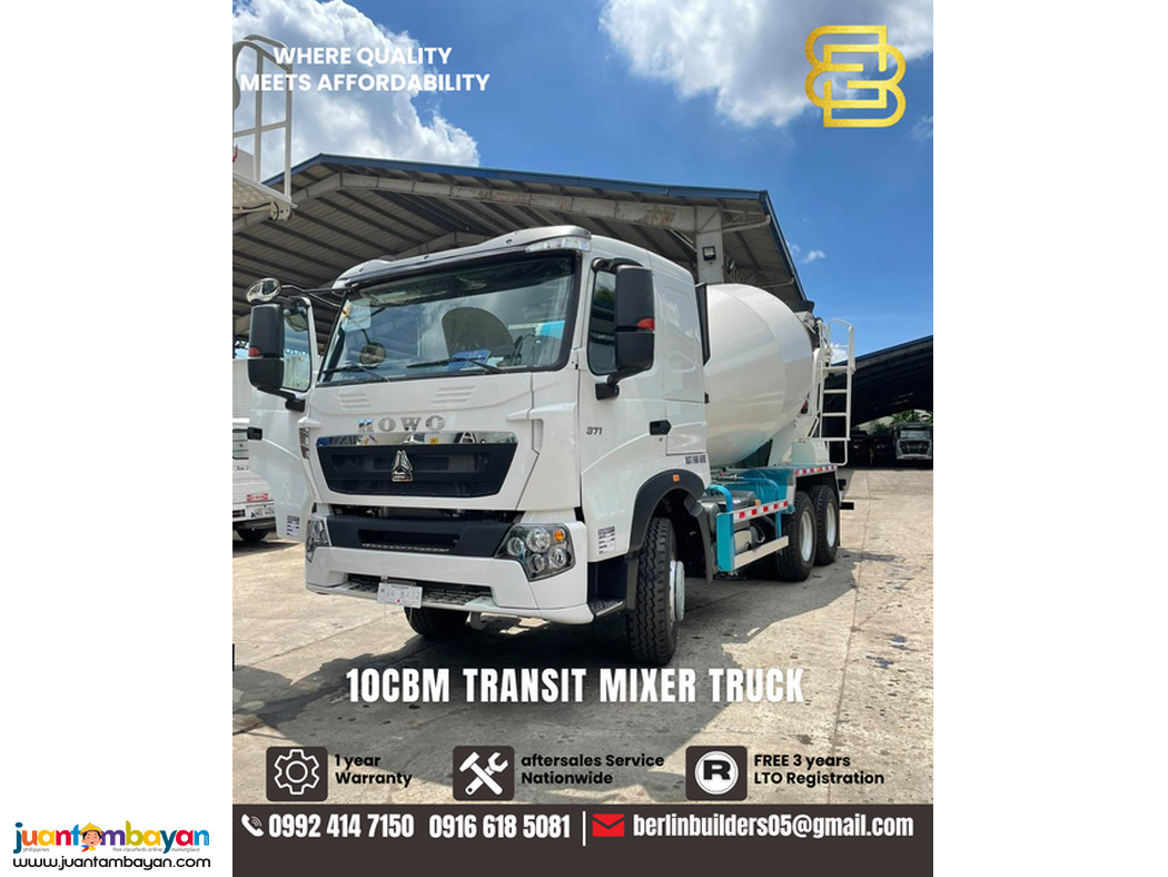 transit mixer truck 10cbm sinotruk howo 10-wheeler