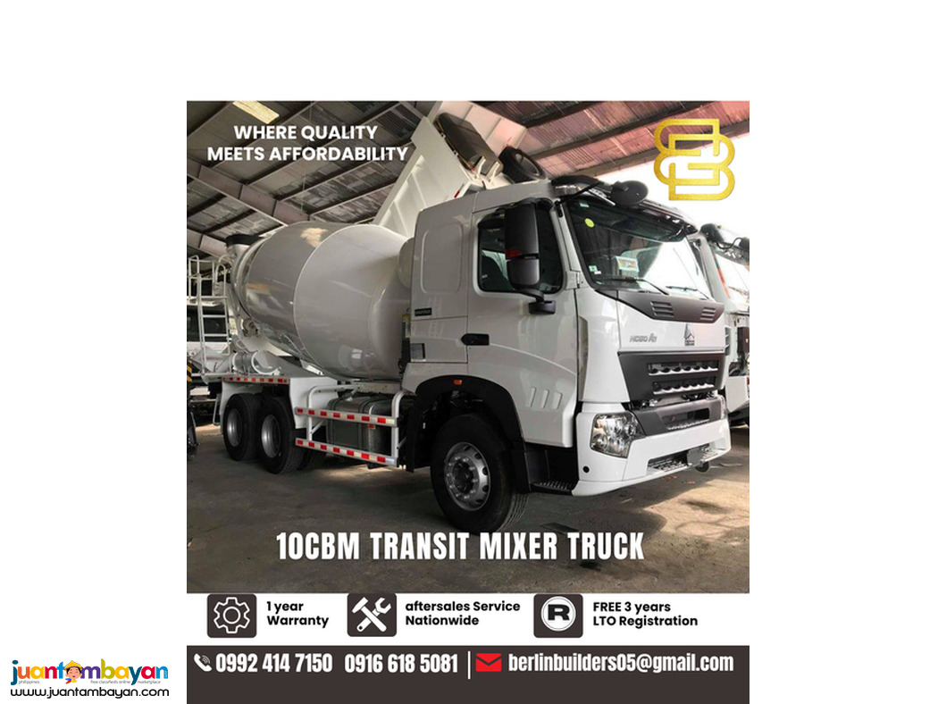 transit mixer truck 10cbm sinotruk howo 10-wheeler