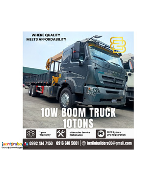 boom truck 10tons SINOTRUK HOWO T7 10WHEELER BRAND NEW FOR SALE