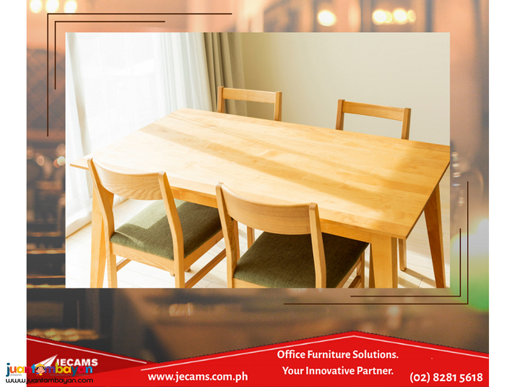Space-Saving Dining Set for Condos | Jecams Inc. Wood Furniture