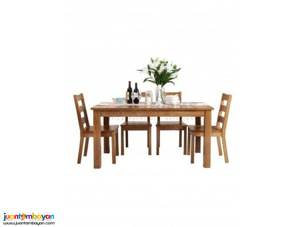 Space-Saving Dining Set for Condos | Jecams Inc. Wood Furniture
