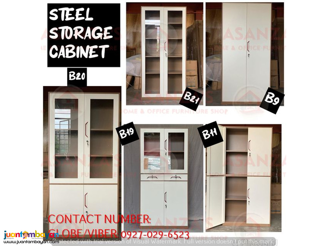 STEEL CABINET | HALF GLASS DOOR CABINET