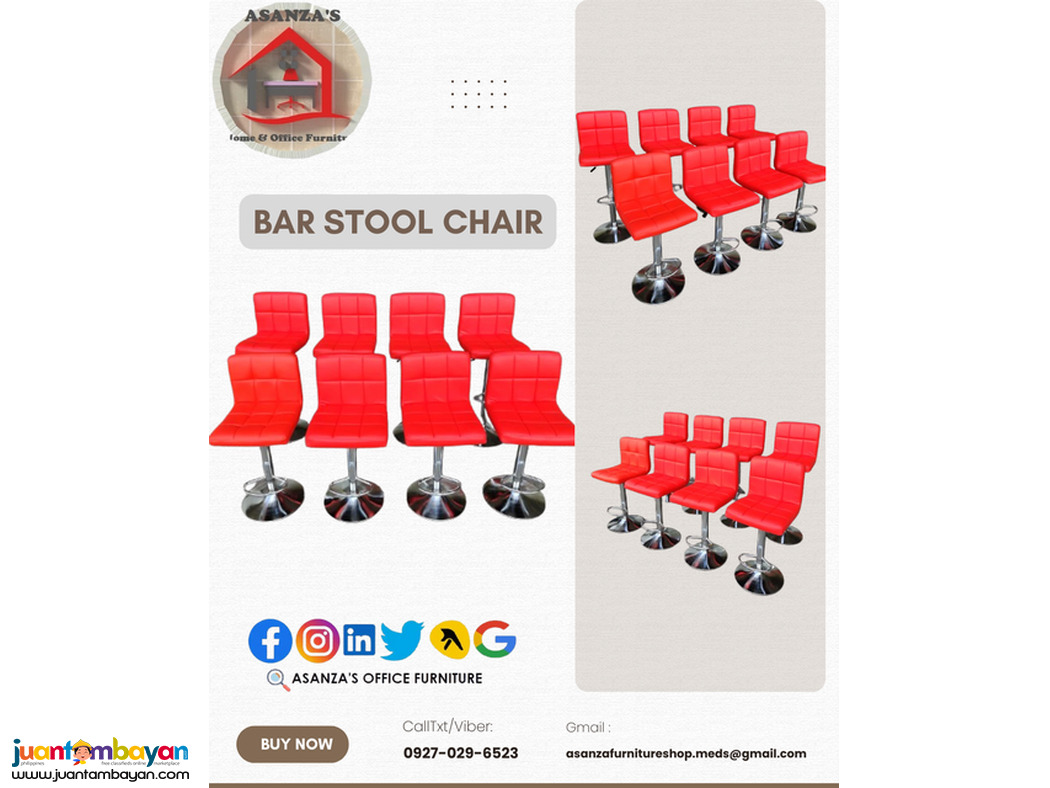 BAR STOOL CHAIR (COLOR RED)