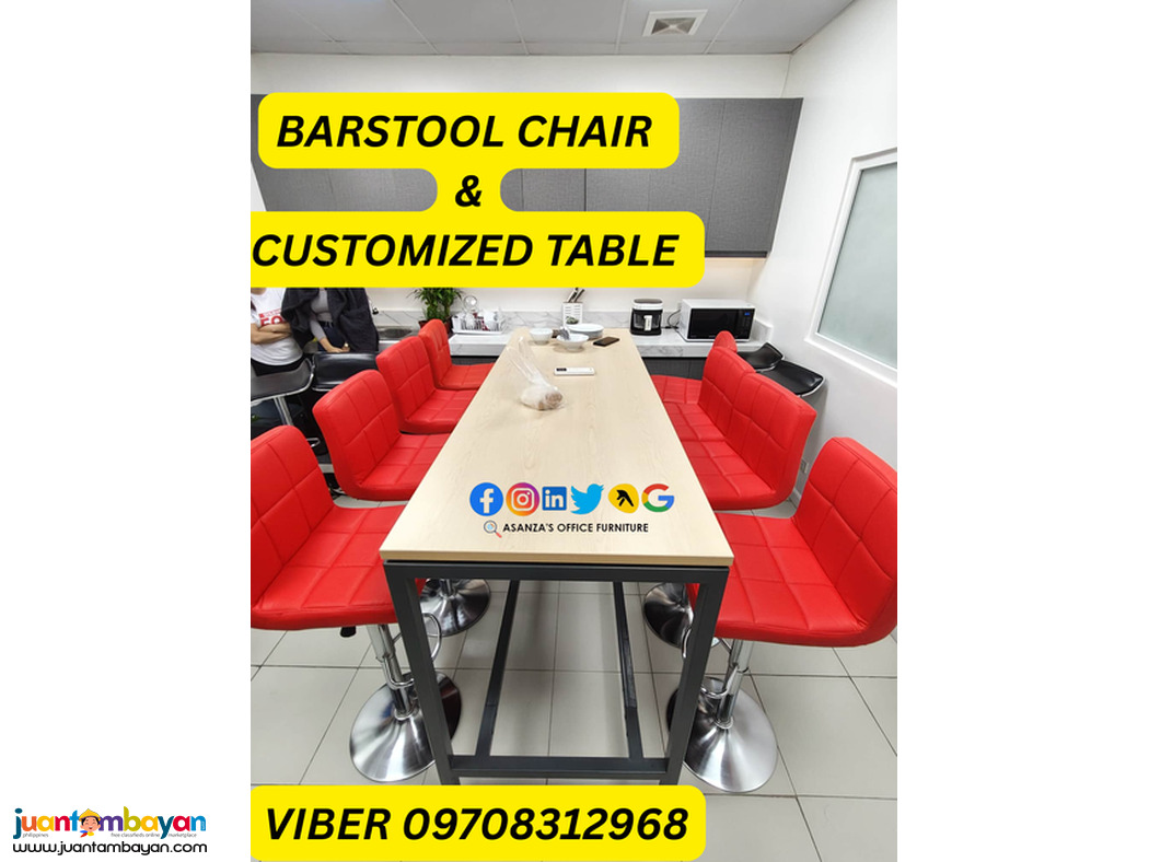 barstool chair & customized table