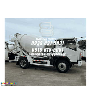 6 wheeler transit mixer truck 4 cubic sinotruk howo brand new 