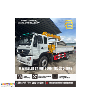 6 WHEELER BOOM TRUCK 5TONS SINOTRUK HOWO