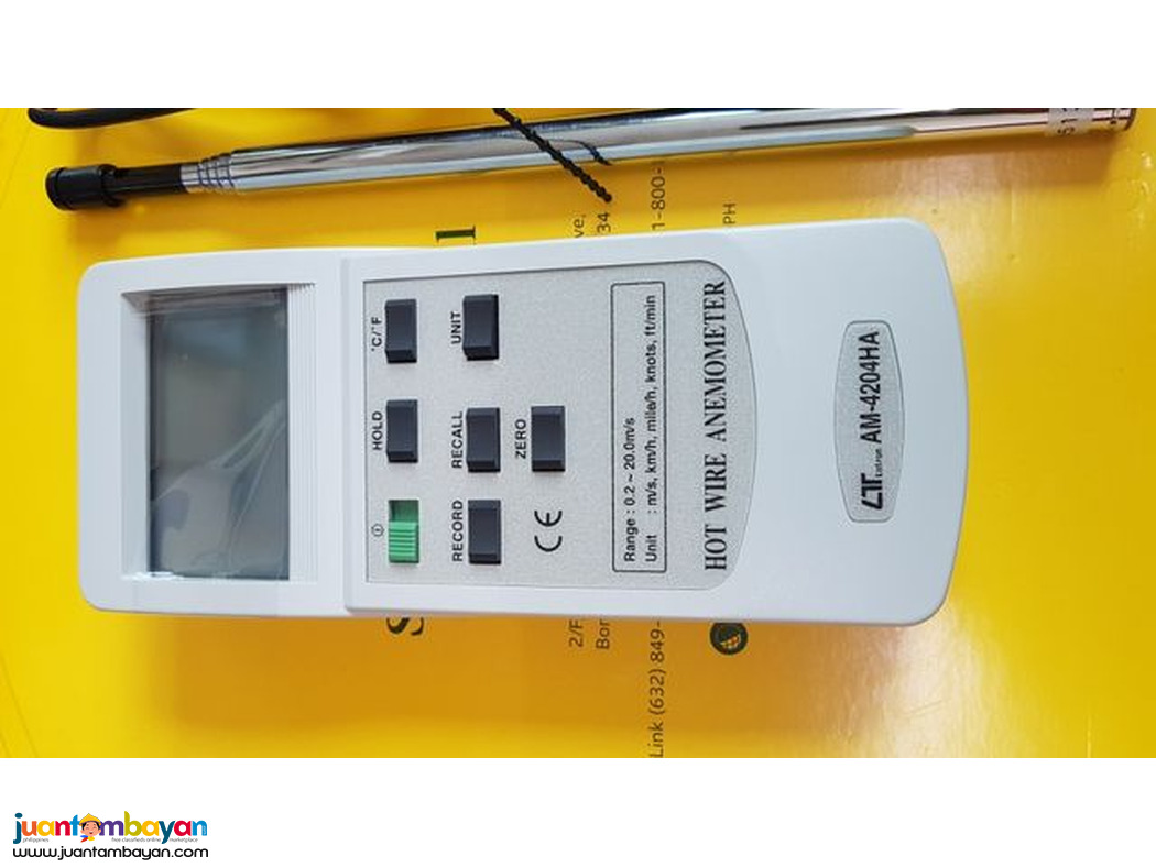 aM-4204HA Hot Wire Anemometer, ThermoAnemometer, Thermo-Anemometer