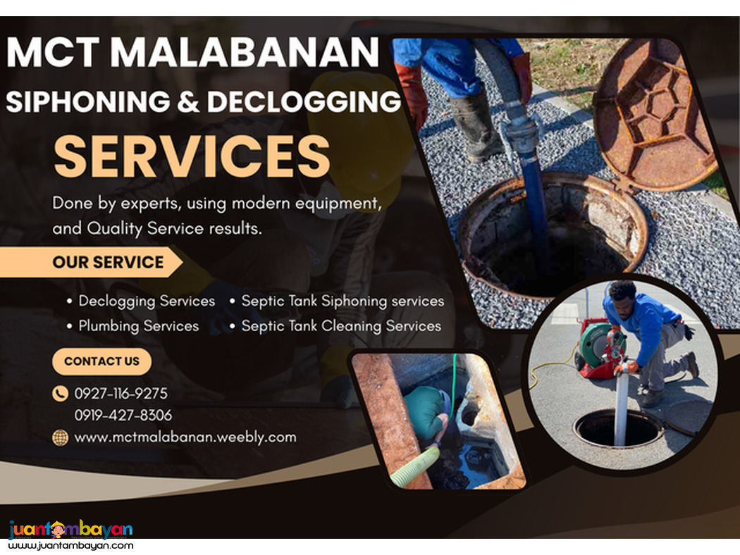 mct malabanan septic tank siphoning services