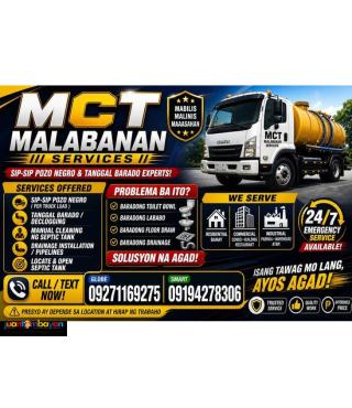 mct malabanan septic tank siphoning services