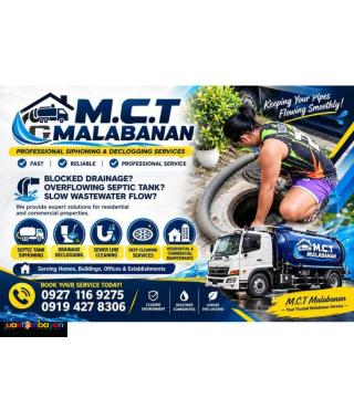 mct malabanan septic tank siphoning services