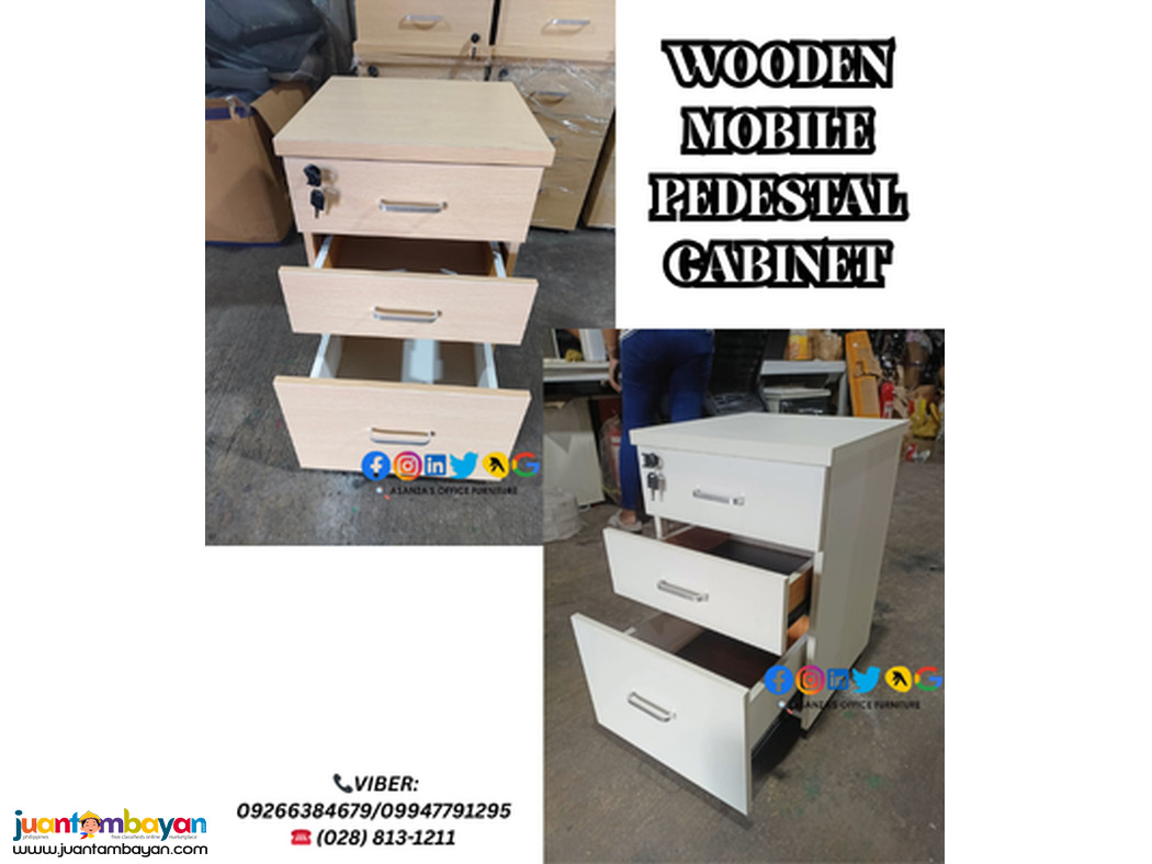 WOODEN MOBILE PEDESTAL CABINET