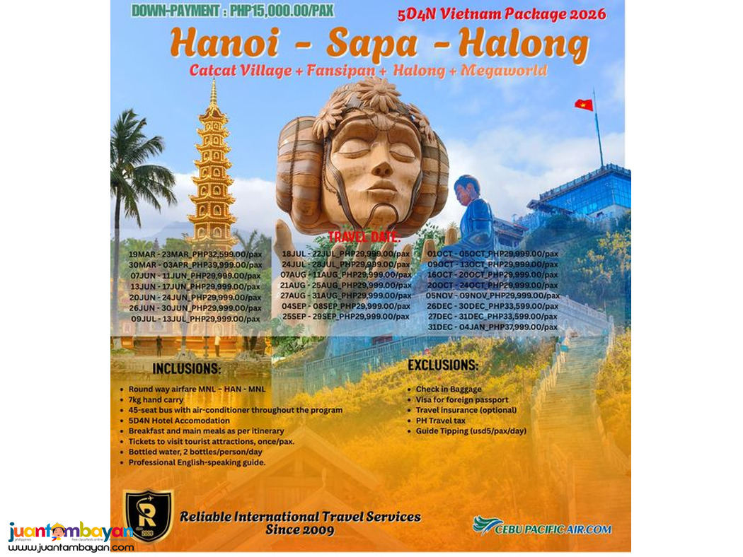 hanoi - Sapa - Fansipan - Halong Bay