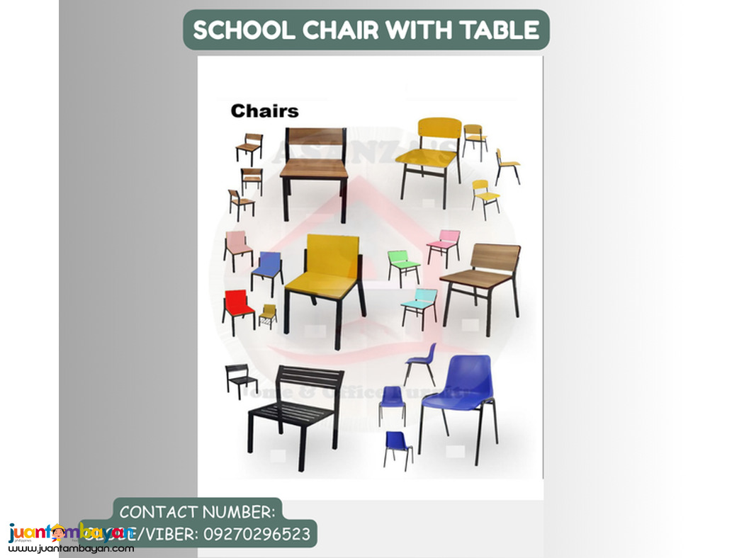 KIDDIE SCHOOL CHAIR W/TABLE 