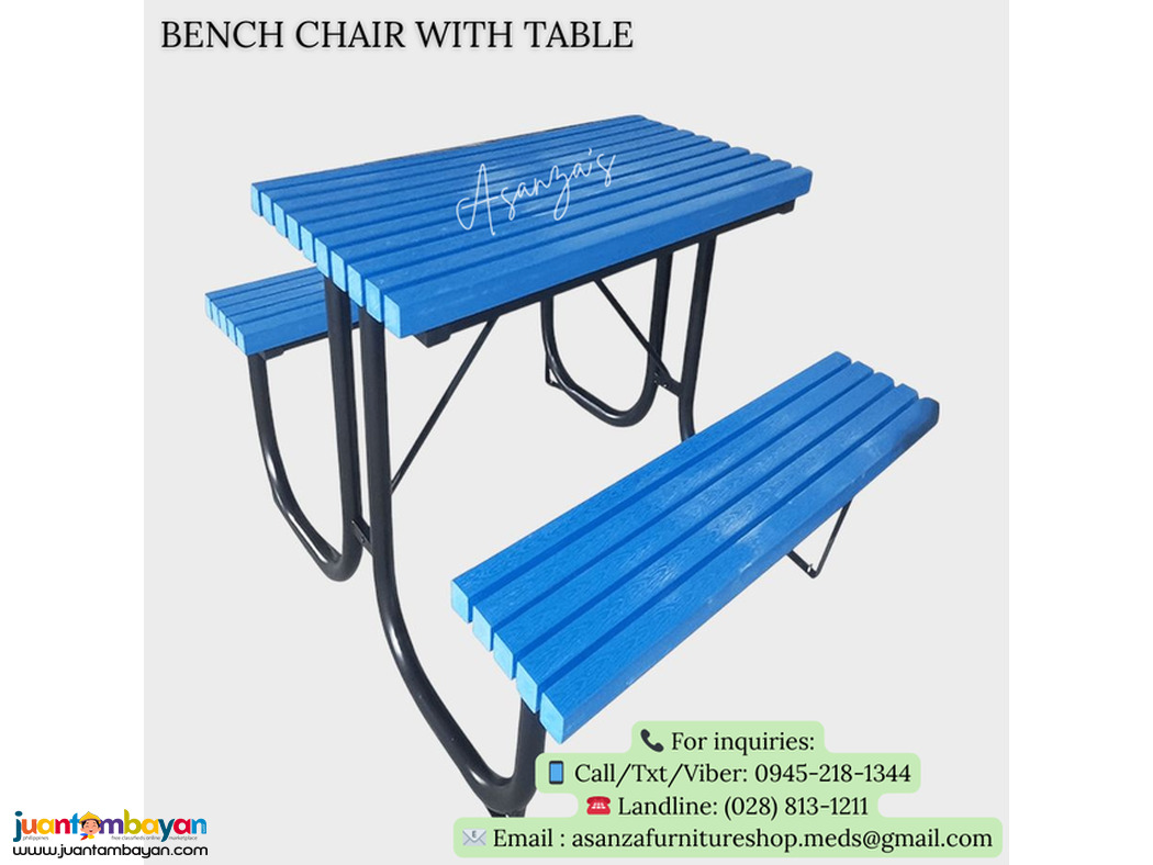 BENCH CHAIR WITH TABLE 