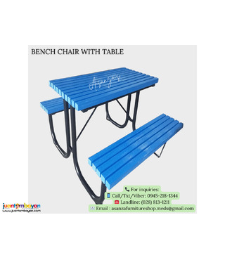 BENCH CHAIR WITH TABLE 