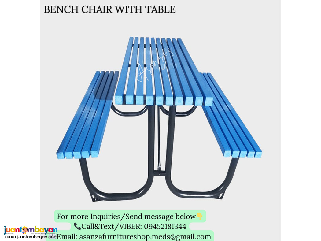 BENCH CHAIR WITH TABLE 