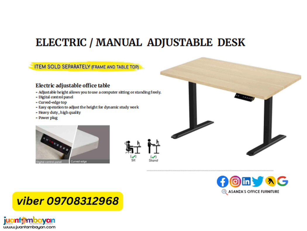 MANUAL / ADJUSTABLE ELECTRIC DESK