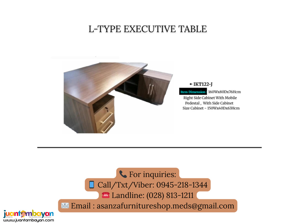NEW PRODUCTS!! L-TYPE EXECUTIVE OFFICE TABLE 
