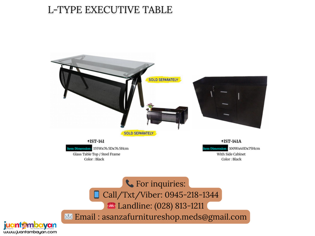 NEW PRODUCTS!! L-TYPE EXECUTIVE OFFICE TABLE 