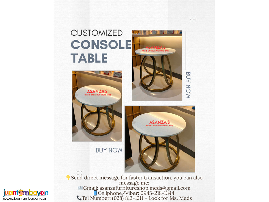 CUSTOMIZED ROUND CONSOLE TABLE 