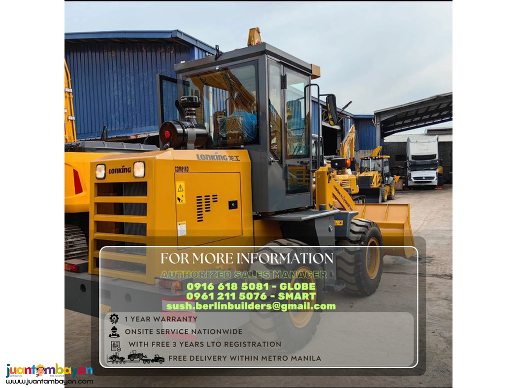 Lonking Cdm816d wheel Loader 1.0cbm brand new 