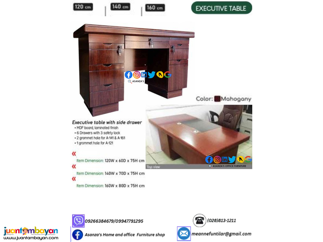 EXECUTIVE L-TYPE OFFICE TABLE