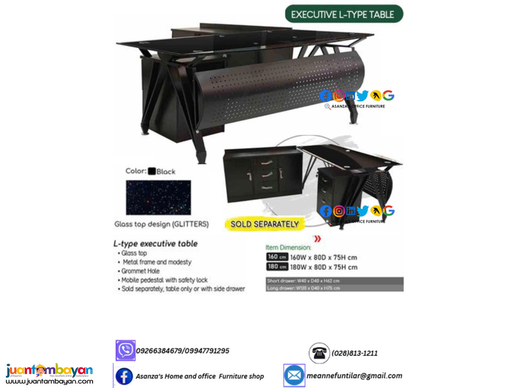 EXECUTIVE L-TYPE OFFICE TABLE