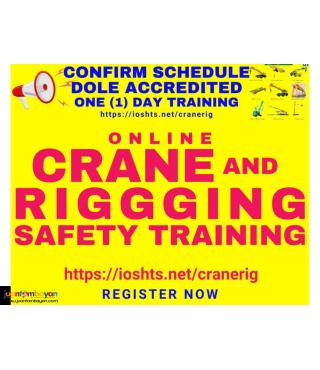 Crane and Rigging Safety Training DOLE Accredited Training Online