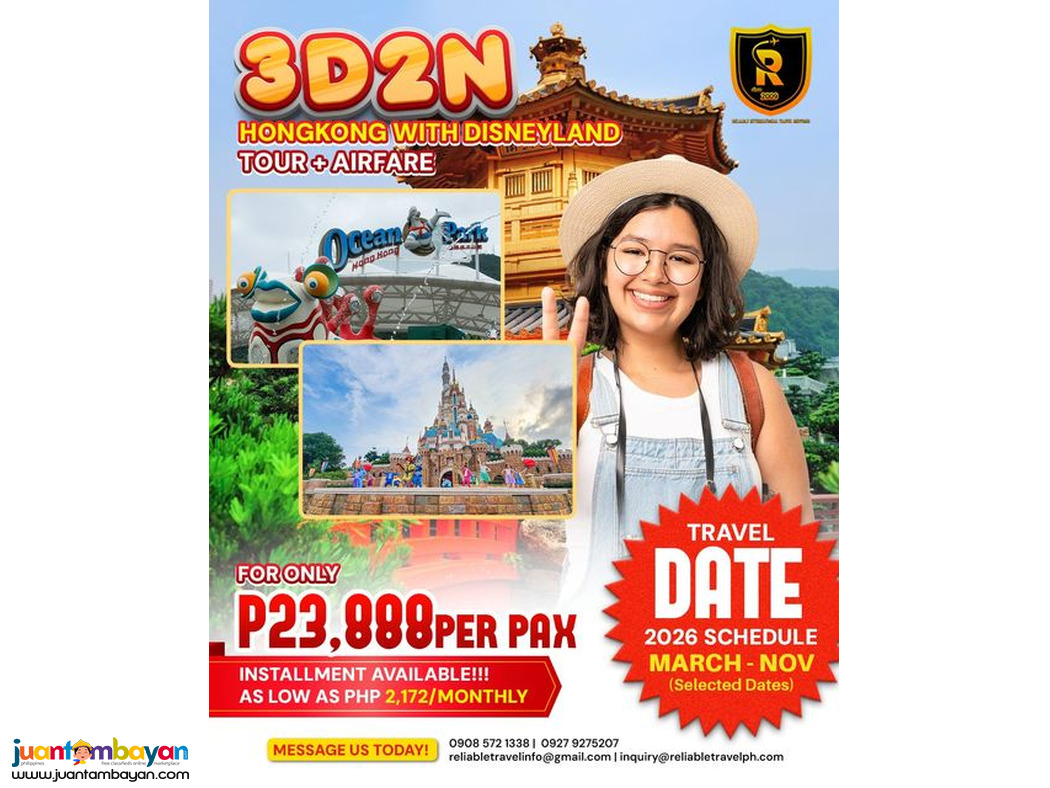 3days 2nights hongkong tour package