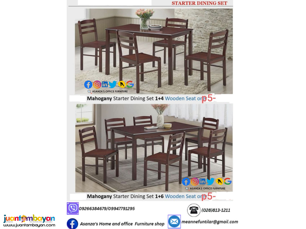 DINING TABLE AND CHAIRS