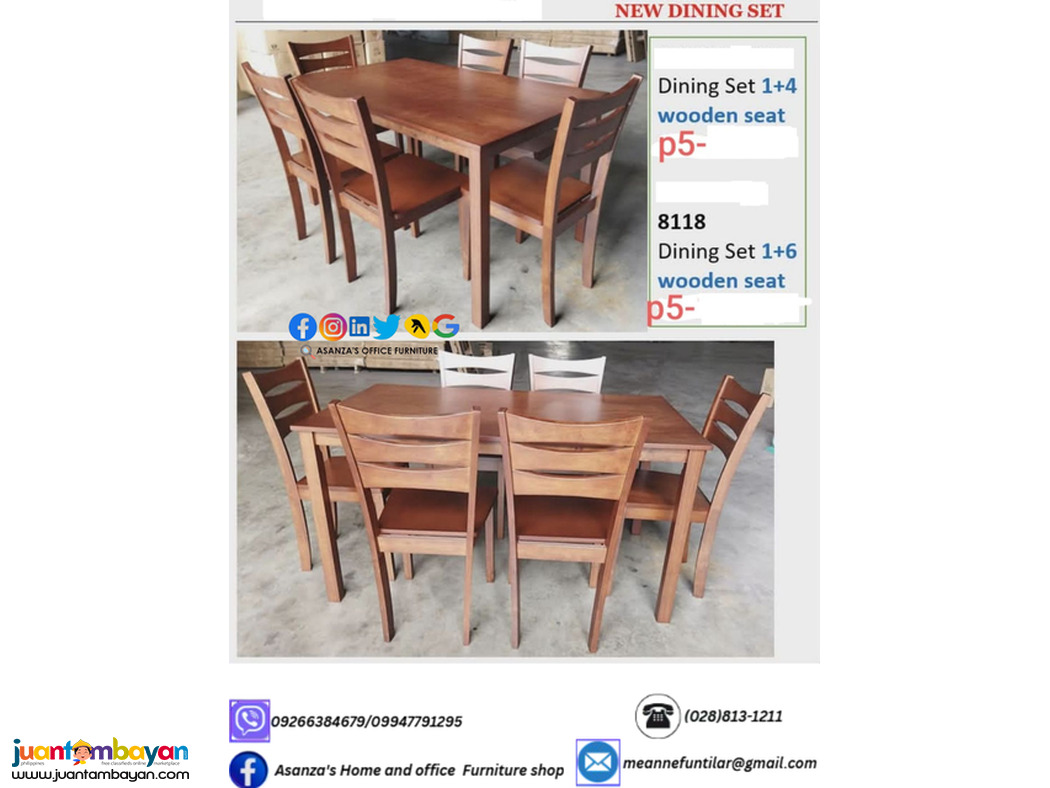 DINING TABLE AND CHAIRS