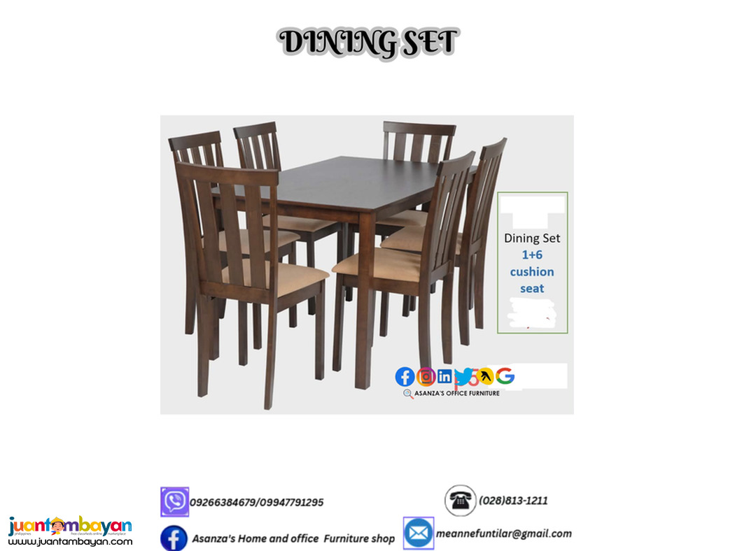 DINING TABLE AND CHAIRS