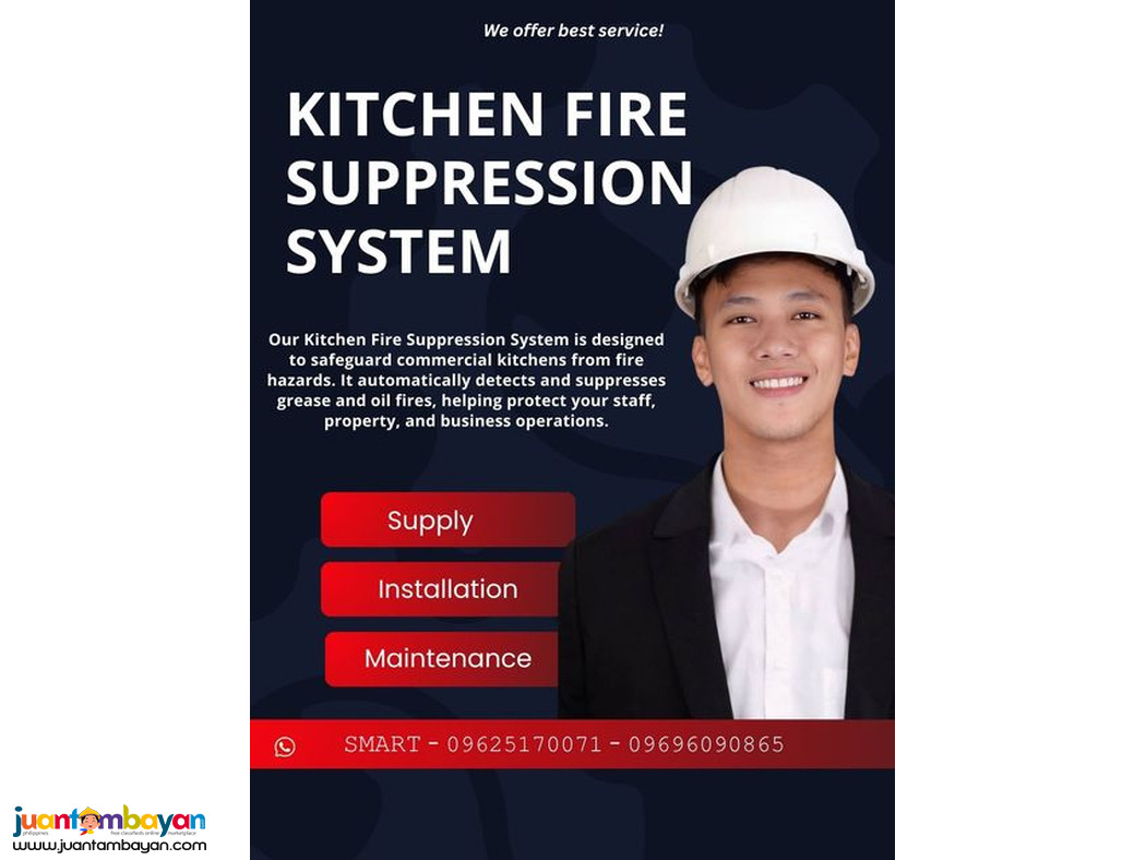 Kitchen Fire Suppression System We Supply and Installation