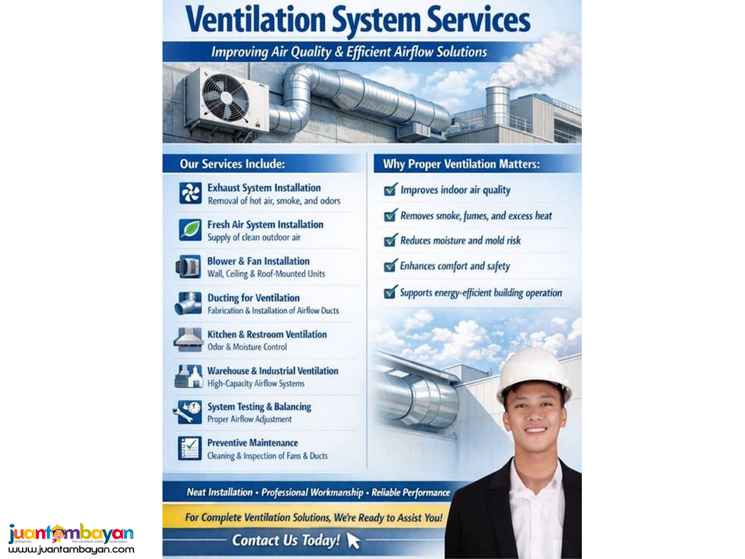 Ventilation System We Supply and Installation++