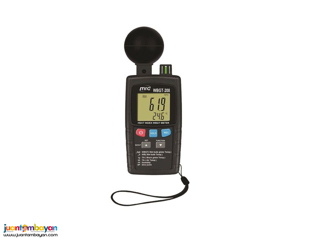 Heat Index WBGT Meter, WBGT Meter, Heat Index, Lutron WBGT-208